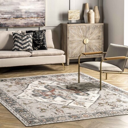 Nuloom Mali Machine Washable Traditional Medallion Area Rug 3ft x 5ft HJAU09A-305